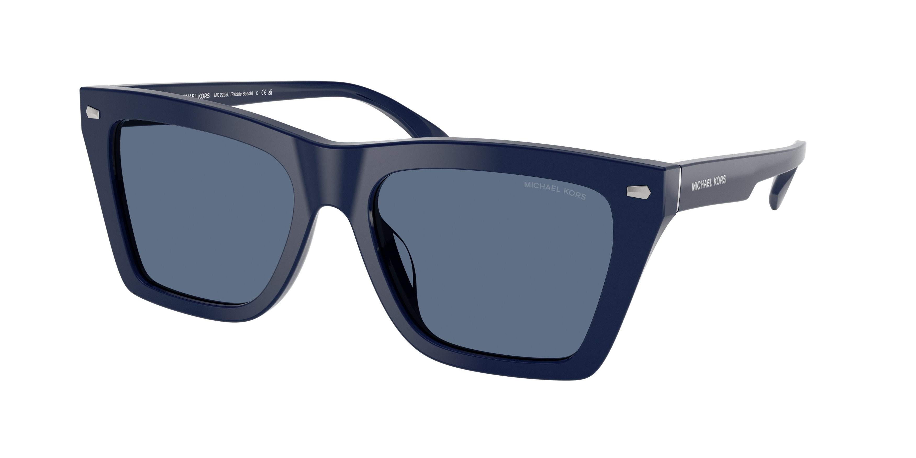 Michael Kors Man MK2225U PEBBLE BEACH 400980 Sunglasses Acetate Blue Blue Squared Normal-image